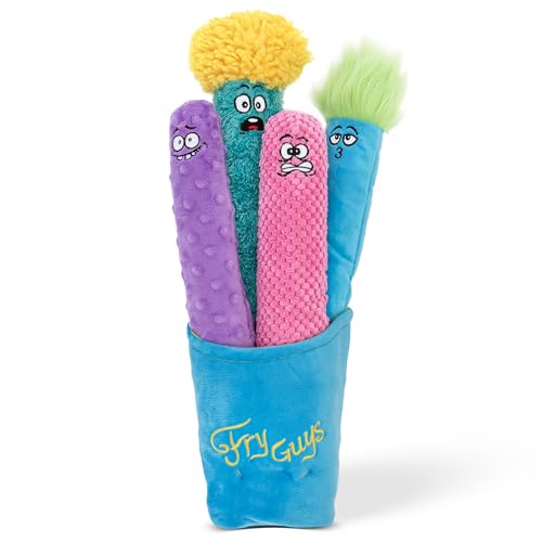 Guru Pet: Fry Guy: Set 5 piezas - Grande - Juguetes de peluche para perros