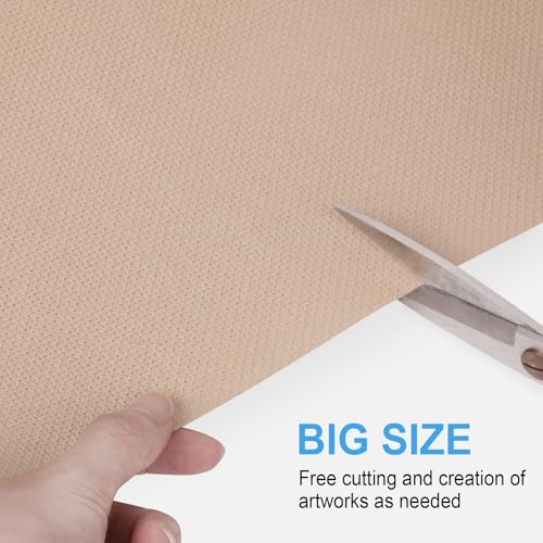 Image of Cross Stitch Fabric 14 Count Aida Cloth 28 x 19 Inch Large Size Classic Reserve Cross Stitch Supplies Embroidery Fabric for Home DIY Craft Decoration Handmade, Tan