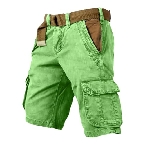 Bermuda Cargo Homme Shorts Et Bermudas Short De Sport pour avec Multi-Poche Décontracté Travail Chantier Pantalon Court Coupe Ample Uni Poches Latérales...