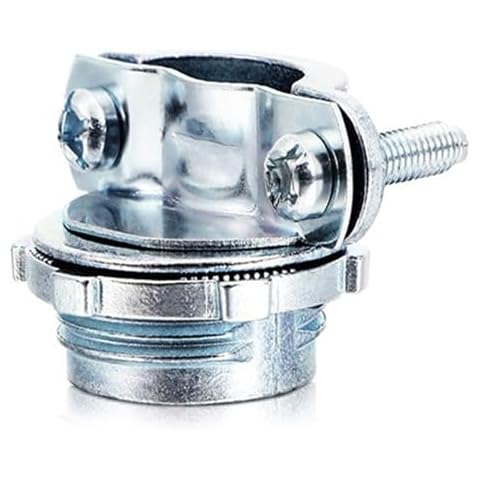 3/8" Clamp Type Cable Connectors for Metallic Conduit Protect Cables, Squeeze, NMSC Cable 15-Pack Cover