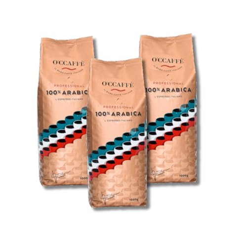Café en Grano 100% Arábica O'ccaffe 3x1 - Mezcla Profesional de Tres Variedades Arábica con Dulzura Natural, Acidez Balanceada y Regusto a Regaliz - Sabor Intenso y Denso, Premium.