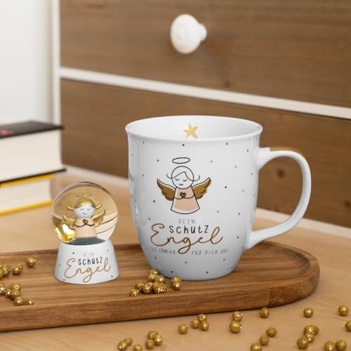 Gruss & CO Traumkugel Dein Schutzengel | Schneekugel mit Glitter, Höhe 6,5 cm | Geschenk, Glücksbringer, Silvester | 74415