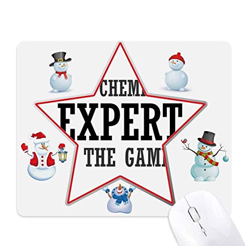 Tapis de souris Chimie Christmas Snowman antidérapant pour ordinateur