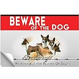 Photo Gallery beware of dog sticker basenji Photo Gallery beware of dog sticker basenji