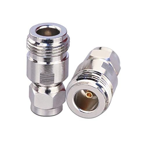 TUOLNK Adaptador coaxial N hembra a F macho 2 pzas miniatura 1