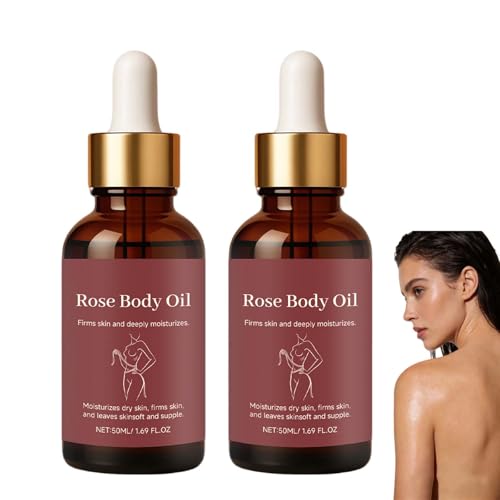 Aceite corporal reafirmante de rosa, aceite corporal hidratante, aceites corporales reafirmantes, aceites corporales ligeros, loción hidratante profunda para el cuerpo, loción para la piel suave y