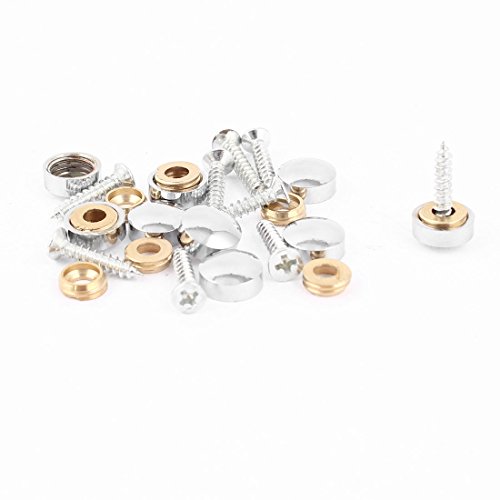 Aexit 9 Pcs Quality Parts Fitting Parts Metal 10mm Diameter Screw Cap Mirror Nails Decoration Lid Model:18as170qo110