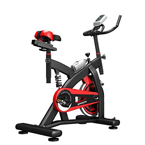 Spin Heimtrainer, Spinning Fahrrad, mit Herzfrequenzmesser Groß, Riementrieb, unendlichem Widerstand, LCD-Displays Handpuls