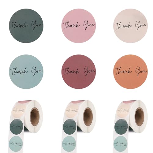 Stickers Merci en Tons Chauds pour Personnaliser vos Invitations de Mariage et Colis