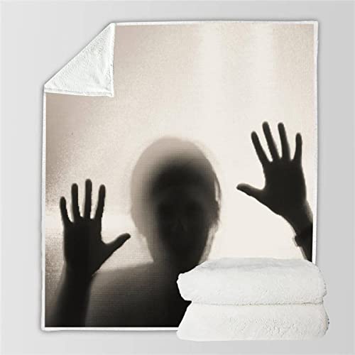 LLSL 3D Halloween Couverture de Canapé 180x220 cm 2 Personnes Flanelle Plaid Couverture Gothique Couverture de lit Adulte Jeté de Couvre Doux et Chaude Confortable été Blanket