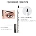 Music Flower Eyebrow Pencil, Liquid Eyebrow pen, Waterproof Brow Pen with Micro-Fork Tip, Fine Sketch Long Lasting Smudgeproof Microblading Pen - Chestnut