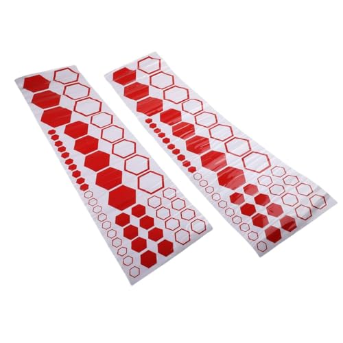 BlesConi Lot de 104 autocollants en PVC pour voiture - Bandes décoratives en nid d'abeille - Compatible avec voitures, SUV, camions (rouge)