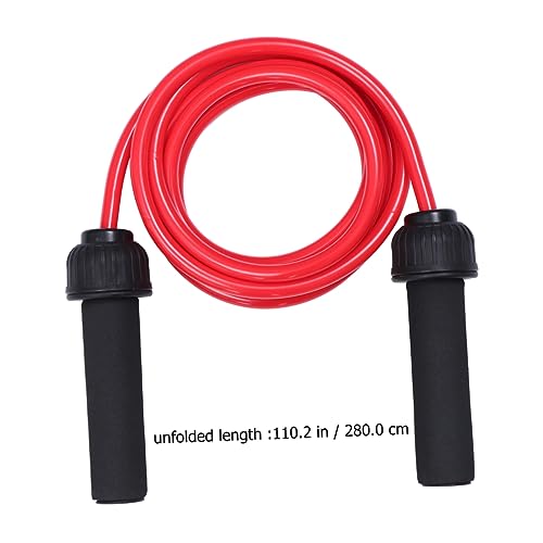 Corde lestée rouge réglable et durable pour la perte de poids intense