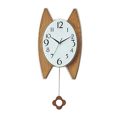 KFETCN Reloj de Pared, Movimiento silencioso, Puntero de Metal, visualización precisa de la Hora, Reloj de péndulo silencioso montado en la Pared