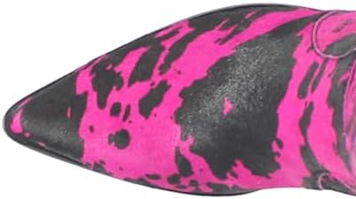 Dingo Womens Live A Leather Cow Printed Snip Toe Casual Boots Mid Calf Low Heel 1-2" - Pink - Size 8 M | Image 3