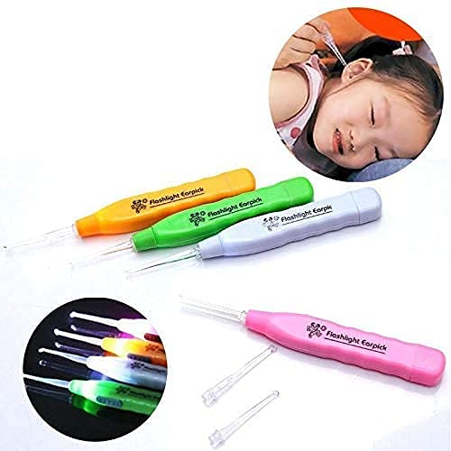 Jhbk Ear Pick Earwax with LED Light Cleaning and Removal Tool, Curette Store Extra Extensions in Rear Better Accuracy and Precision Earpick 4