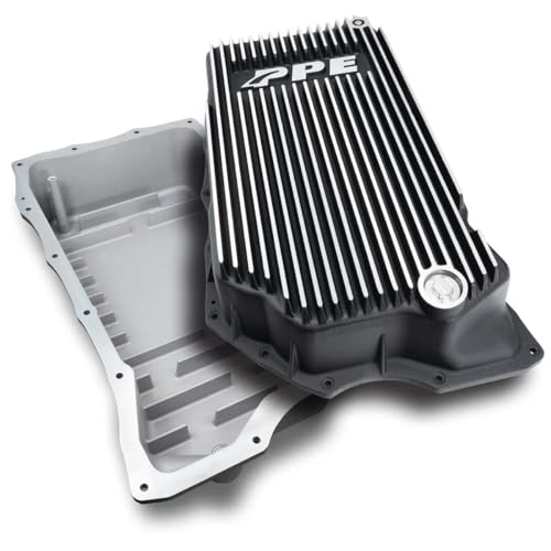 PPE Heavy Duty Cast Aluminum Deep Transmission Pan (BRUSHED) 128051410 Compatible for 2020+ GM/Chevy with Allison 10L1000 Transmission