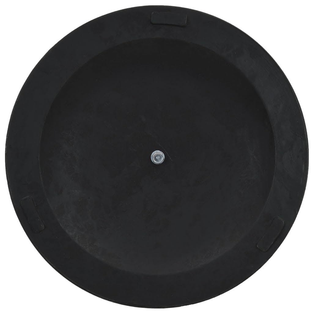 vidaXL Podstawa pod parasol ogrodowy, okrągła, żywica, 19 kg, brąz