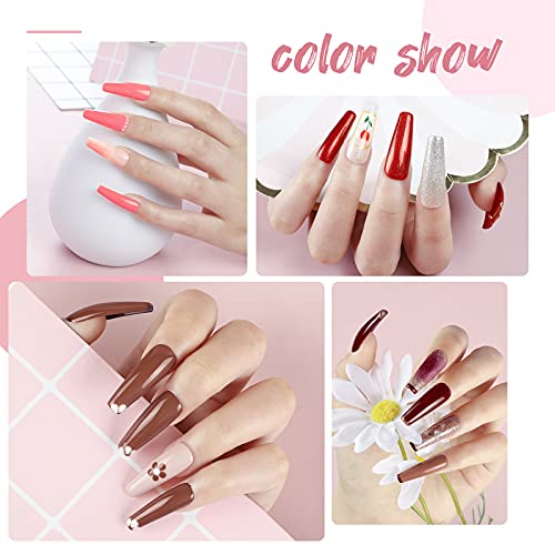 Shelloloh 10 Farben UV Nagellack 10ml UV Gellack Starter Set Top Coat Base Coat Nageldesign Set Farbgel Gel Nägel… – Bild 6