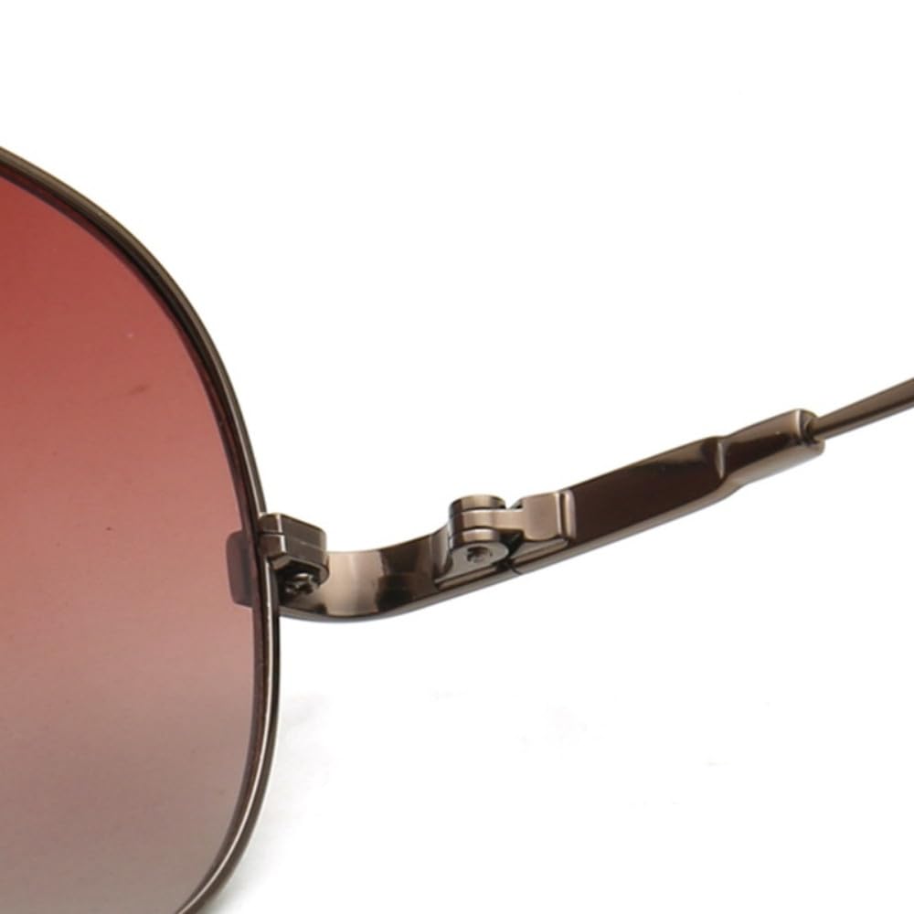 Gafas de sol polarizadas de metal, flexibles, modernas, color dorado, protección UV400 para conducir.