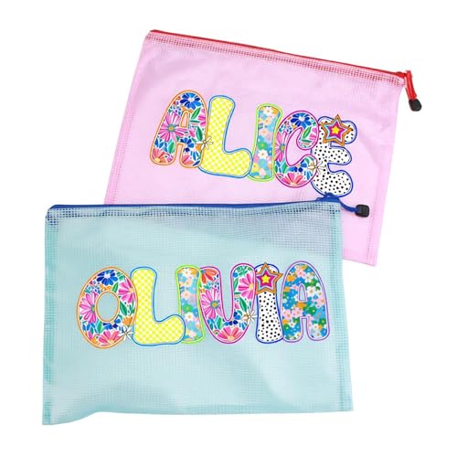 callie moment Personalized Waterproof Beach Bag with Zipper Custom Artistic Name Printed Summer Pool Bag Summer Party Birthday Gifts for Women
