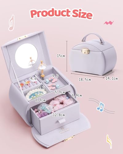 Caja de música y joyero infantil para evitar la pérdida de pendientes 5