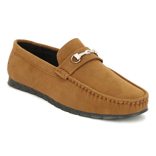 TROTUS Men's Brown Loafers with Soft Cushioned Insole Tan - Image 5