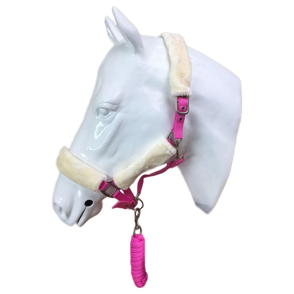Bow & Arrow padded headcollars for horses – Comfortable Hobby Horse Accessories Fleece Lining Pony Cob Equistarin Horse Headcollar without Leadrope