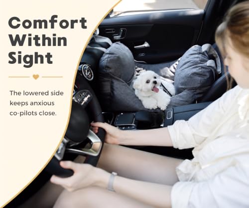 Image of PET AWESOME Dog Car Seat, Puppy Booster Seat, Travel Carrier Bed for Small and Medium Pets