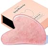 Gua Sha-schraapmassagereedschap, Rozenkwarts 100% natuursteen Gua Sha-bord, traditioneel schraapgereedschap voor anti…