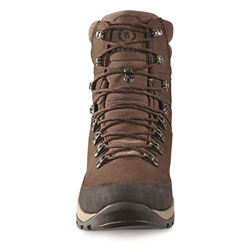 Bolderton Ridge 8” Men’s Waterproof Leather Hunting Boots, Mud Hiking Shoes, Dark Brown, 9D (Medium) #TOP3