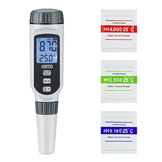 pH-mätare, Dr.meter mätare 0.01 upplösning, hög precision, vågig LCD-display pH-meter med ATC, 0-14pH mätområde med datahållningsfunktion