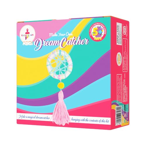 Image of Kalakaram Mini DIY Dreamcatcher Making Craft Kit for Kids - DIY On-The-Go Art & Craft Activity Set, Creative Dreamcatcher Kit, Perfect for Birthday Return Gift & Party Favor for Girls and Boys Ages 4-7