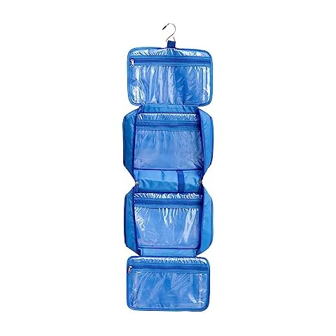 All-Purpose Household Travel Organizer Accessory Toiletry Cosmetics Makeup Hanging Shaving kit Bag (blue) Cover