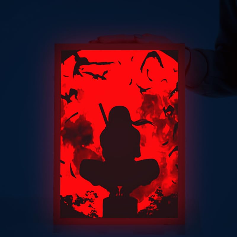 Anime Light Art Frames - Naruto Shippuden - Itachi Uchiha 22x31cm - Wireless Touch Control