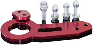 Gancho de Remolque Trasero de Aluminio for Carreras Universal, Color Rojo, Azul y Negro(Red)