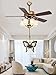 GDQLCNXB Ceiling Fan Pull Chain Ornaments Extension,12 Inches Lighting And Fan Beaded Ball Fan Pull Chain Extender with Connector, Dragonfly and Butterfly Ceiling Fan Pull Chain Set-2Pcs