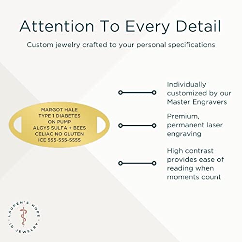 Lauren's Hope Beautiful Beaded Stretch Medical ID Alert Bracelets for Women and Girls, Custom Engraved, Perfect for Listing Important Medical Conditions and Medications, Medical ID4