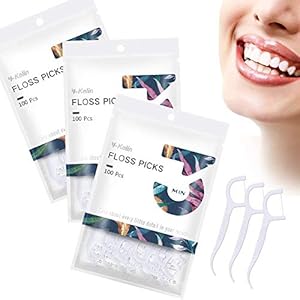 Dental Floss-300 stuks tandzijde tandenstoker, tandenstoker, tandenstoker, tandenstoker, flosvoces, tandenreiniging (300…