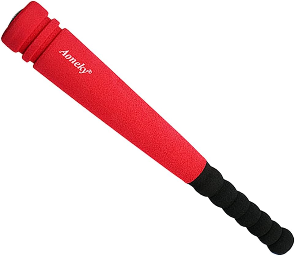 Aoneky 16.5 Inch Foam Baseball Bat for Toddlers 1-3 Years - Soft & Safe First T-Ball Bat, Mini Lightweight Beginner Bat for Kids, Indoor Outdoor Toy (Red)