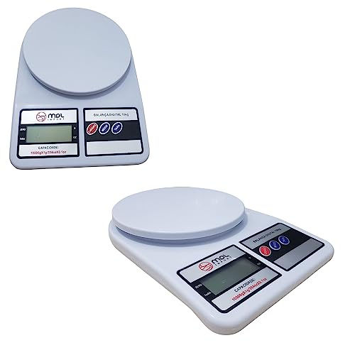 Balança Digital Cozinha Utilika Distribuidora® Alta Precisão 10kg Dieta e Nutrição