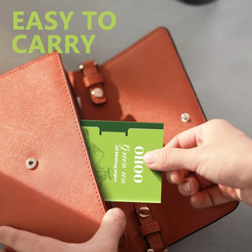 face oil blotting paper facial oil absorbing sheets for oily skin face wipes for makeup clean green tea 100 count