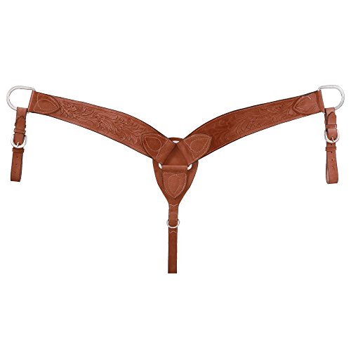Tough 1 Royal King Floral Carved Breastcollar Chestnut