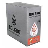 Bolero ICE TEA MIX | 24x8g I boisson rafraîchissante en poudre non alcoolisée sans sucre à la Stevia | le choix des diabétiques | Saveurs de thé glacé au citron, à la pêche et aux fruits de la passion