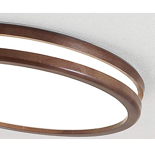 Lámpara de techo de madera estilo chino LED acrílica montaje interior 6cm 5