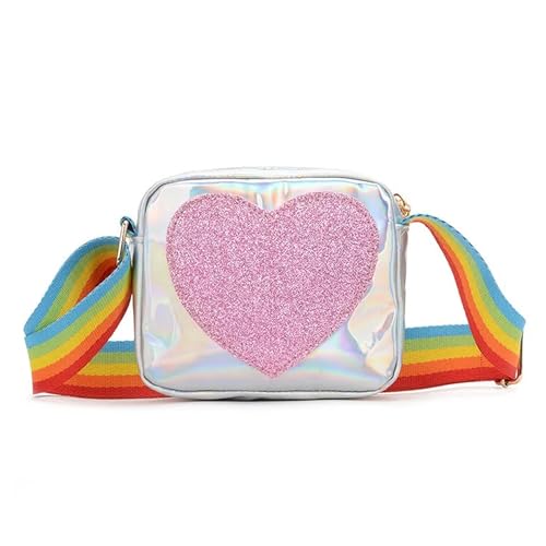 Image of Girl Shoulder Bag, Girls Crossbody Bag Handbags Rainbow Shoulder Strap