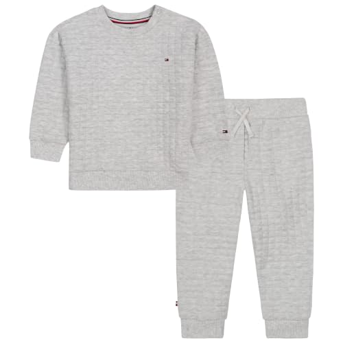 Image of Tommy Hilfiger Baby Boys' 2-piece Fleece Set, Sweatshirt and Jogger Sweatpant