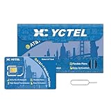 YCTEL Data SIM Card Includes 300MB Trial, 5G/4G LTE Data Nationwide Coverage, Unlocked IoT Devices for Security Camera, Hunting Trail Game, Solar Camera, Dashcam & Car Play | No Contract