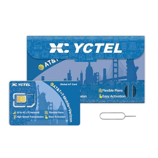 YCTEL Data SIM Card Includes 300MB Trial, 5G/4G LTE Data Nationwide Coverage, Unlocked IoT Devices for Security Camera, Hunting Trail Game, Solar Camera, Dashcam & Car Play | No Contract