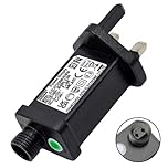 Dekofun Transformer for Christmas Lights 6W 31V Transformer Plug, 9 Modes Christmas Tree Lights Plug Adapter with Timer Function, IP44 Waterproof for XMAS Lights, Festoon Lights, String Lights
